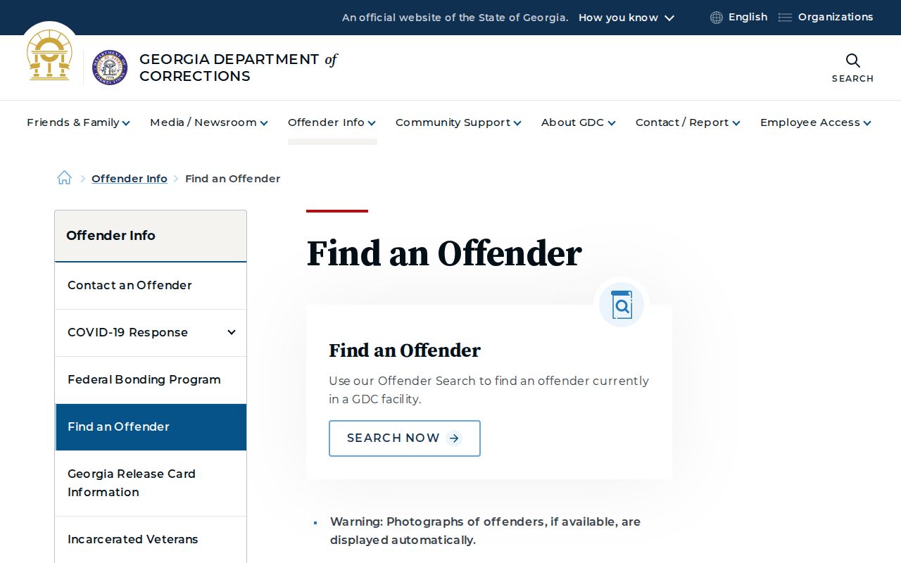 Appling County arrest lookup GDC offender search