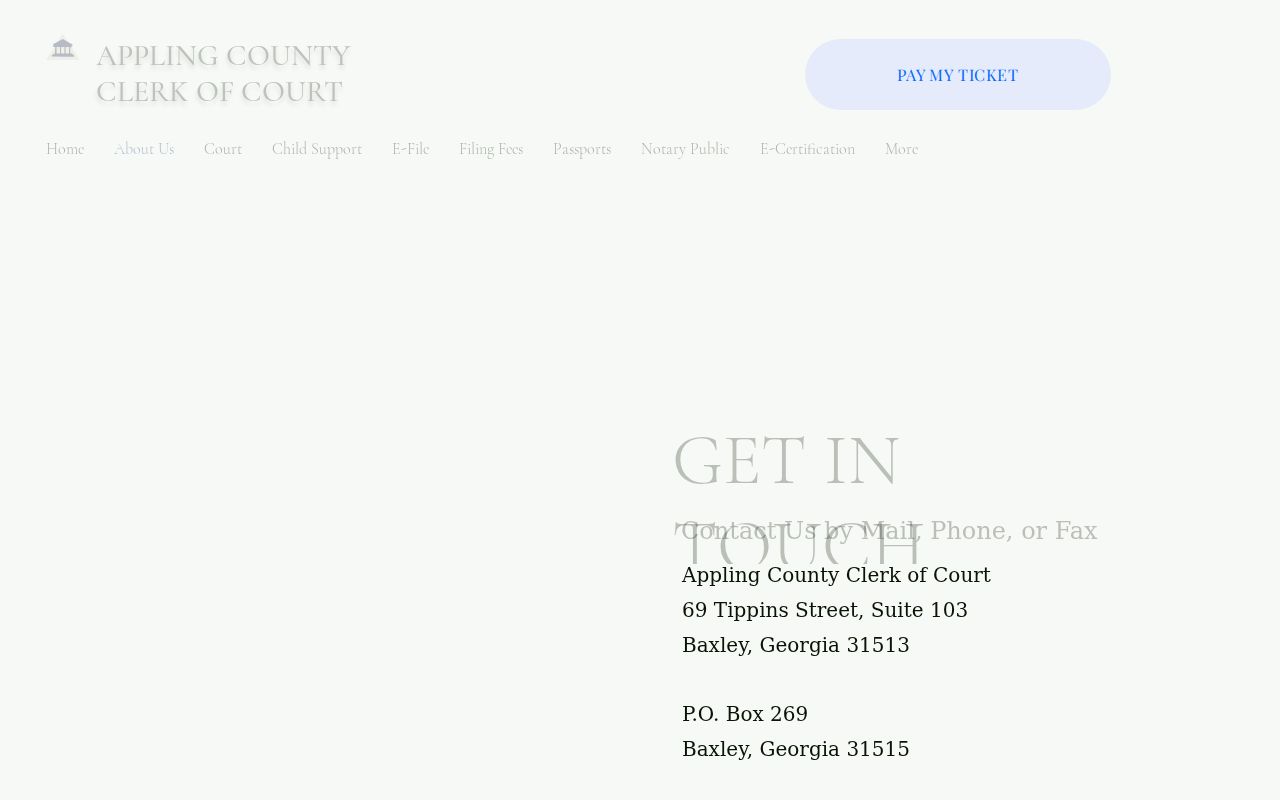 Appling County criminal court cases clerk contact page
