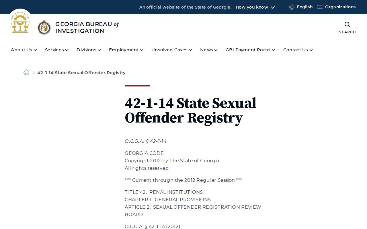 Appling County sex offender search Georgia classifications