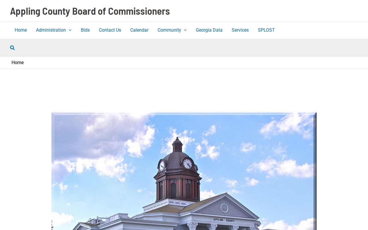 Appling County government homepage for criminal record offices